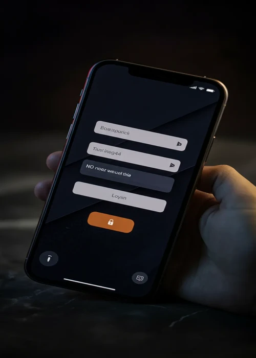 Screenshot of the Imperial Wins Casino secure login portal displayed on a mobile device, showcasing user-friendly access and robust data protection.